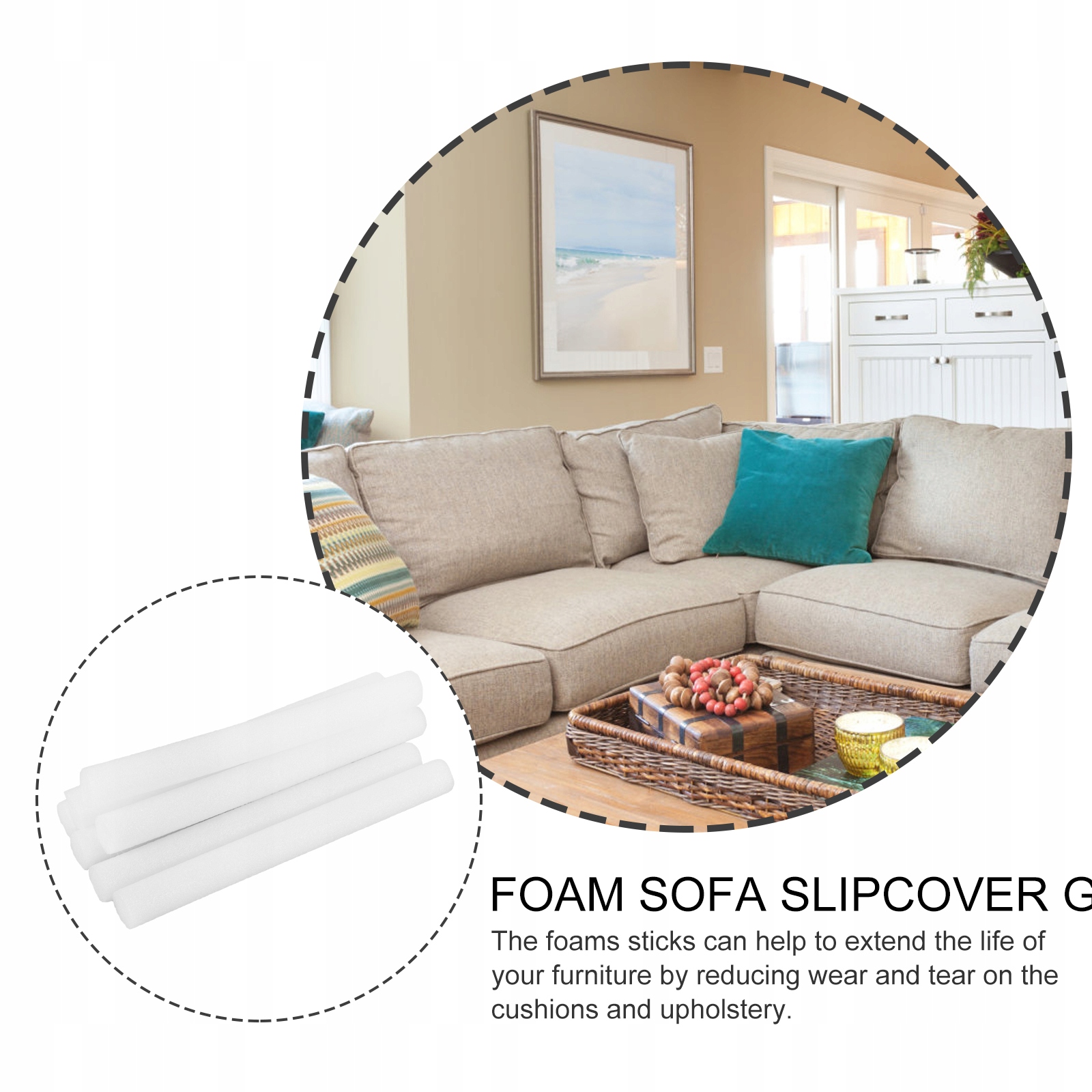 Foam Couch Caulk Stick Gap Blocker 14 szt (5426077037464852857) • Cena,  Opinie • Zestawy malarskie 14245674141 • Allegro